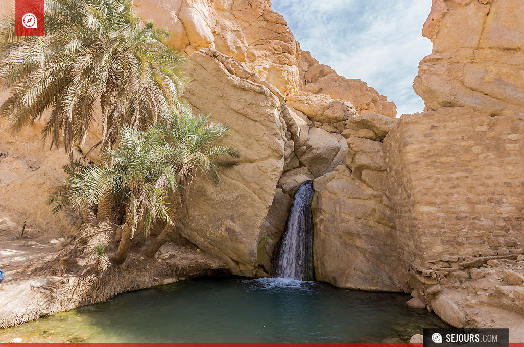 Oasis de montagne de Chebika dans le désert du Sahara