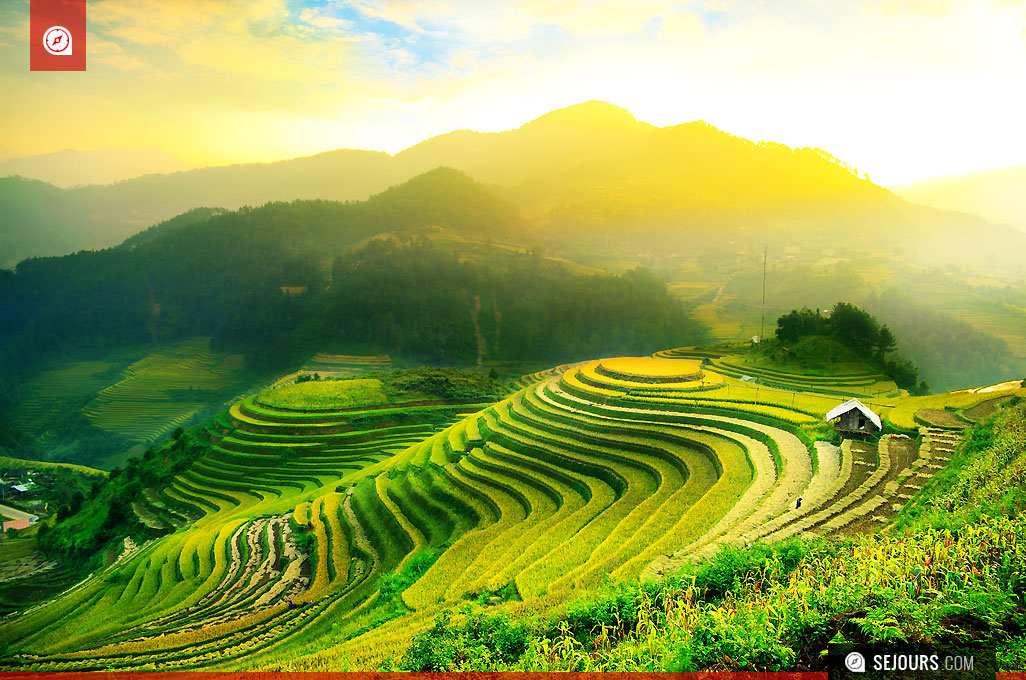 Rizières sur Mu Cang Chai à YenBai