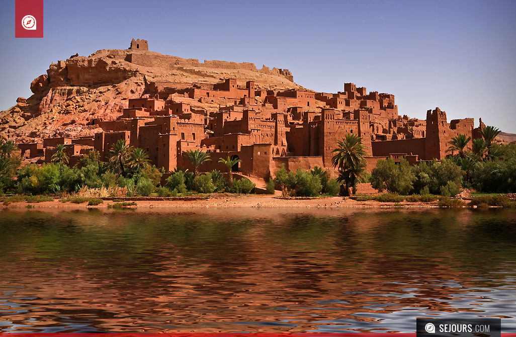 Kasbah d'Aït Benhaddou au bord de la rivière - Ouarzazate